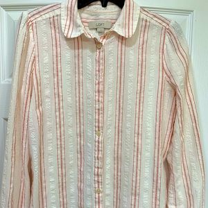 Loft brand long sleeve, button up blouse.
